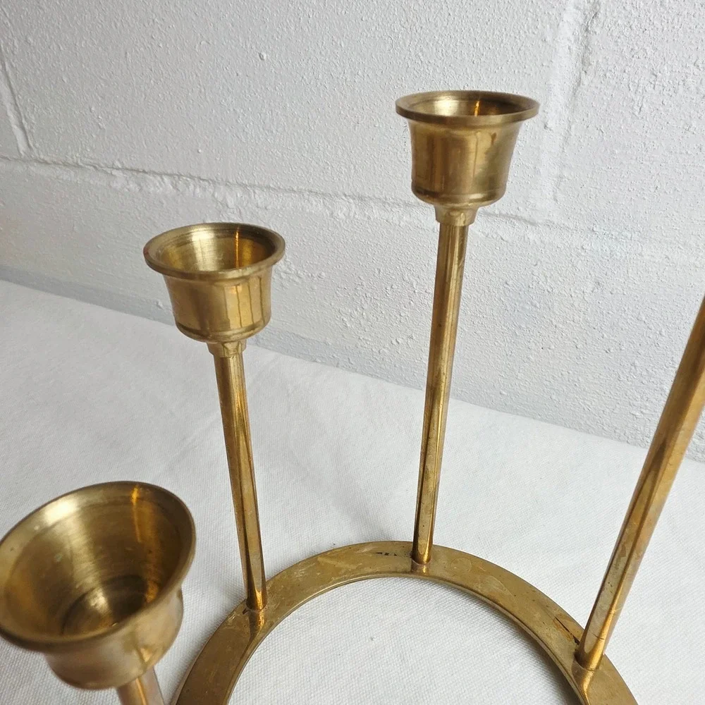Beacon Hill Vintage Brass 6-Light Crescendo Taper Candle Holder